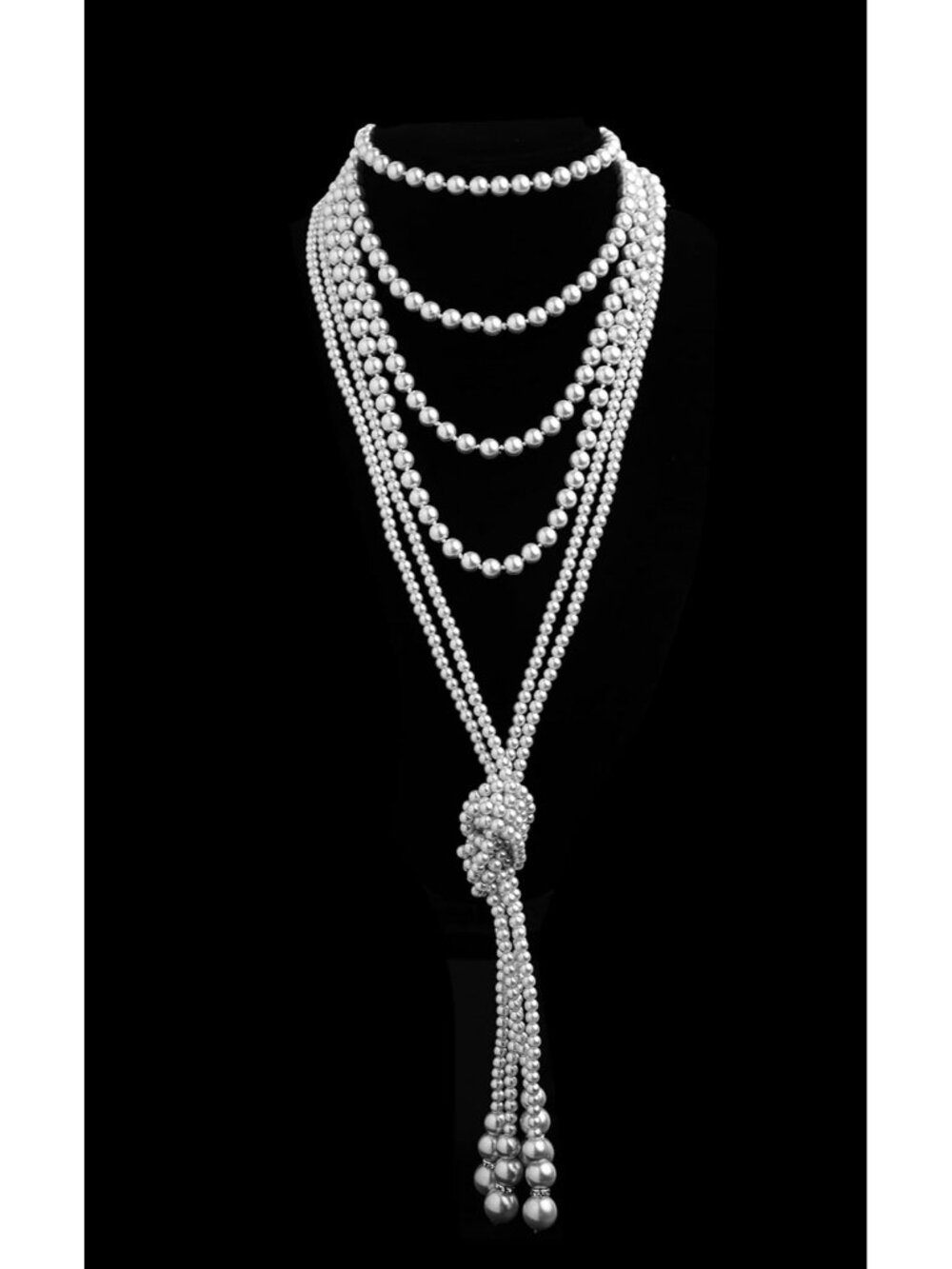 1920s Pearls Necklace Fashion Faux Pearls Gatsby Accessories Vintage Costume Jew - Picture 2 of 8
